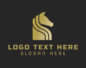 Gold - Premium Horse Brand logo design