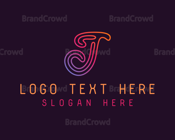 Gradient Business Letter J Logo