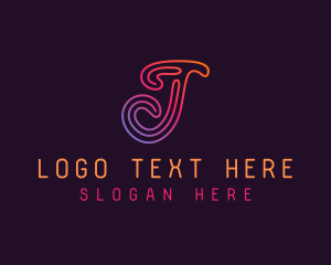 Online - Gradient Business Letter J logo design