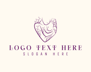 Caregiver - Floral Mother Infant logo design