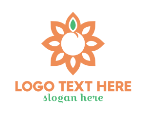 Peaceful - Fruit Leaves Sun logo design