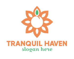 Peaceful - Fruit Leaves Sun logo design