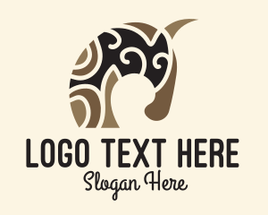 Tribal - Tribal Primitive Horse logo design