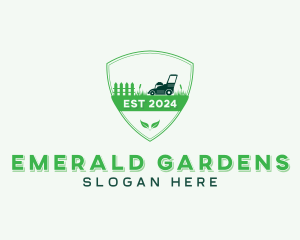 Lawn Mower Gardening logo design