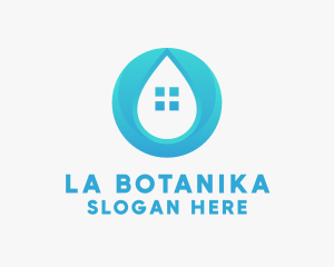 Essential Oil - House Water Droplet logo design