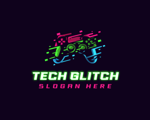 Glitch - Glitch Gaming Controller logo design