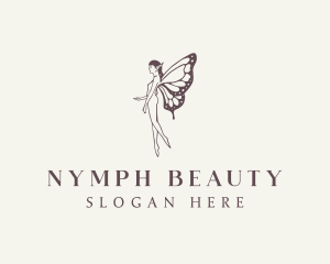 Nymph - Flying Beauty Fairy logo design