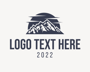 Tent - Mountain Travel Wordmark logo design