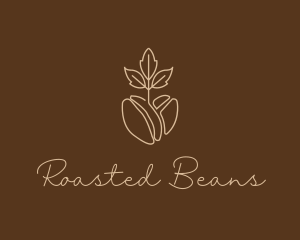 Roasted - Organic Coffee Bean logo design