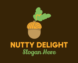 Hazelnut - Acorn Oak Nut logo design