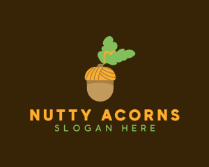 Organic Acorn Nut logo design