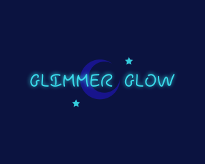 Neon Glow Stars logo design