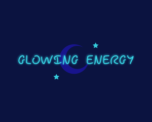 Neon Glow Stars logo design