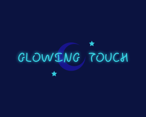 Neon Glow Stars logo design