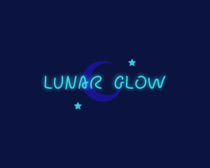 Moonlight - Neon Glow Stars logo design