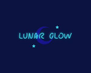 Neon Glow Stars logo design