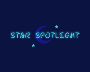 Neon Glow Stars logo design