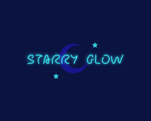 Neon Glow Stars logo design