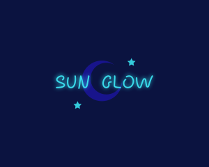 Neon Glow Stars logo design