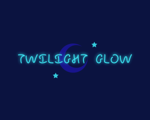 Neon Glow Stars logo design