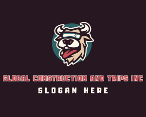 Gamer - Ski Bull Cartoon logo design