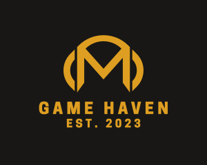 Gaming - Modern Headphone Letter M logo design