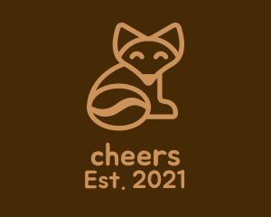 Fox - Fox Tail Coffee Bean logo design