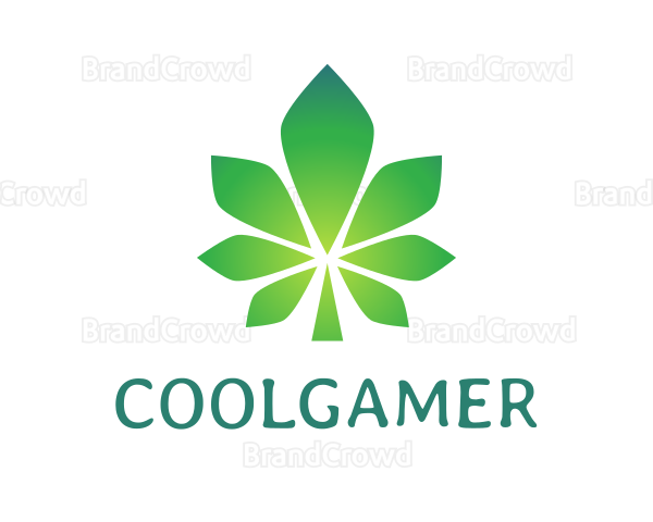 Gradient Polygon Cannabis Logo