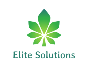 Green Leaf - Gradient Polygon Cannabis logo design