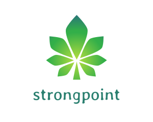 Smoke - Gradient Polygon Cannabis logo design