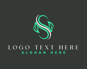 Vegan - Organic Herbal Leaf logo design