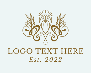 Glamorous - Flower Diamond Luxury Boutique logo design