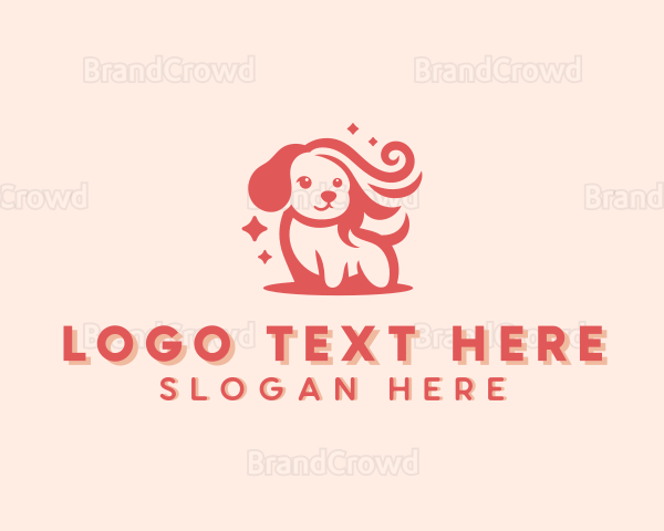 Puppy Dog Grooming Logo