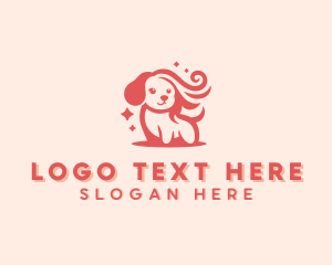 Cute - Puppy Dog Grooming logo design