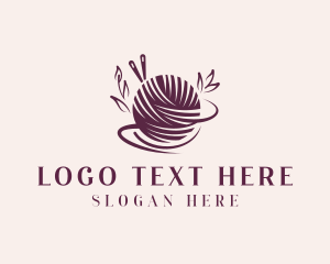 Needle - Yarn Knitting Thread logo design