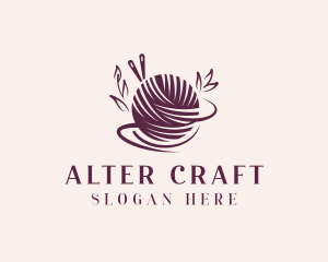 Yarn Knitting Thread logo design