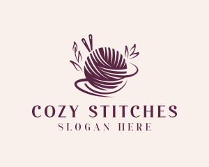 Quilting - Yarn Knitting Thread logo design