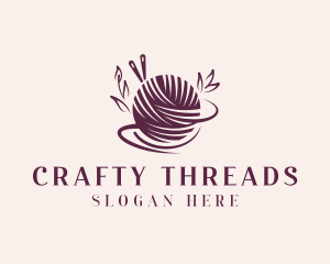 Yarn Knitting Thread logo design