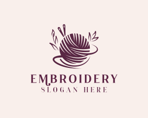 Yarn Knitting Thread logo design