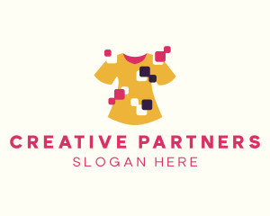 Creative Shirt Pixel logo design