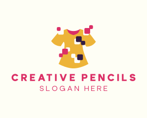 Creative Shirt Pixel logo design