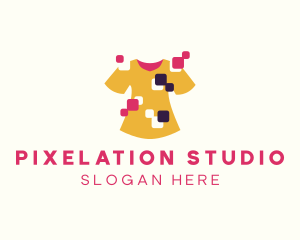 Creative Shirt Pixel logo design