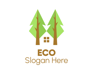 Eco Friendly House Tree Logo