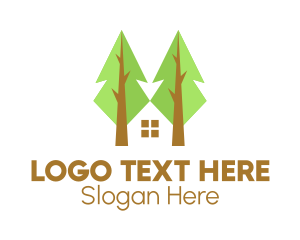 Eco Friendly House Tree Logo