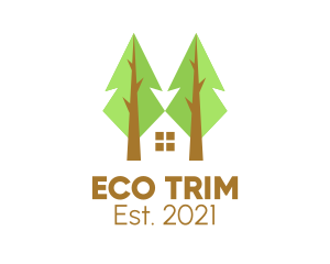 Eco Friendly House Tree logo design