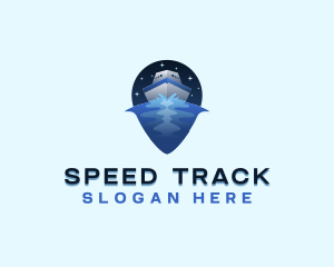 Track - Ship Yacht Pin Travel logo design