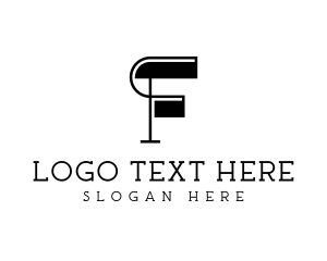 Letter F - Retro Fashion Clothing Letter F logo design