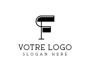 Retro Fashion Clothing Letter F Logo