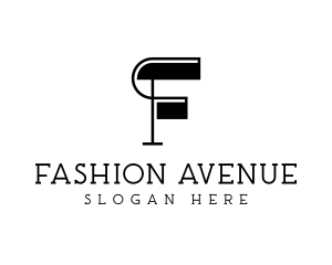 Retro Fashion Clothing Letter F logo design