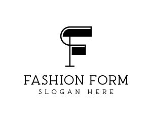 Retro Fashion Clothing Letter F logo design